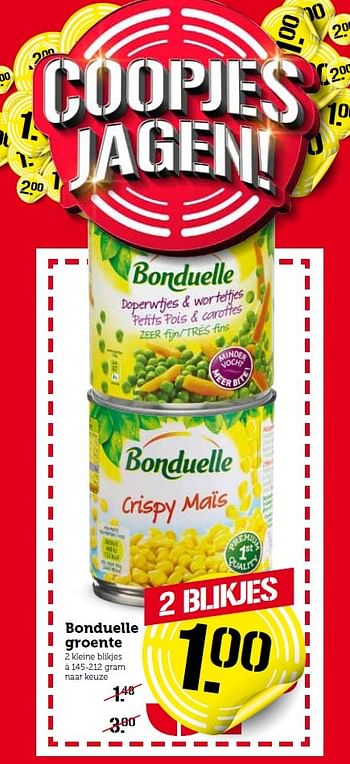 Aanbiedingen Bonduelle groente - Bonduelle - Geldig van 11/01/2016 tot 17/01/2016 bij Coop