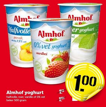 Aanbiedingen Almhof yoghurt - Almhof - Geldig van 11/01/2016 tot 17/01/2016 bij Coop