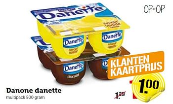 Aanbiedingen Danone danette - Danone - Geldig van 11/01/2016 tot 17/01/2016 bij Coop