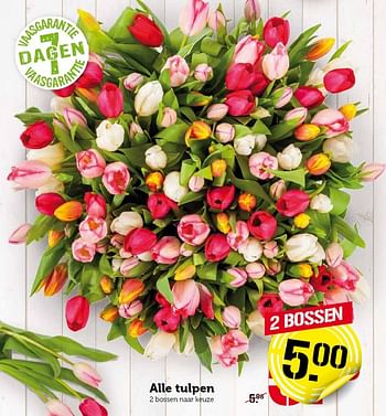 Aanbiedingen Alle tulpen - Huismerk - Coop - Geldig van 11/01/2016 tot 17/01/2016 bij Coop