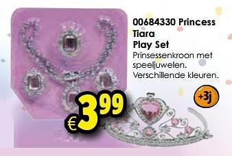 Aanbiedingen Princess tiara play set - Princess - Geldig van 16/01/2016 tot 14/02/2016 bij ToyChamp