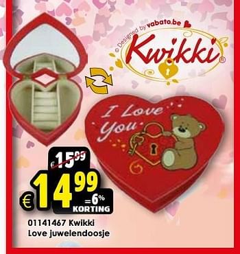 Aanbiedingen Kwikki love juwelendoosje - Kwikki - Geldig van 16/01/2016 tot 14/02/2016 bij ToyChamp