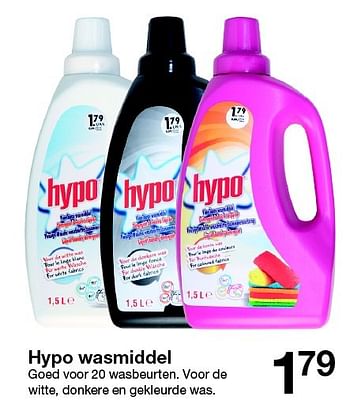 Aanbiedingen Hypo wasmiddel - Hypo - Geldig van 15/01/2016 tot 23/01/2016 bij Zeeman