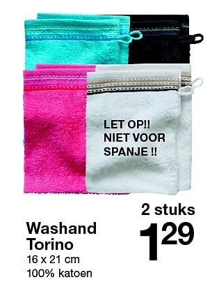 Aanbiedingen Washand torino - Huismerk - Zeeman  - Geldig van 15/01/2016 tot 23/01/2016 bij Zeeman