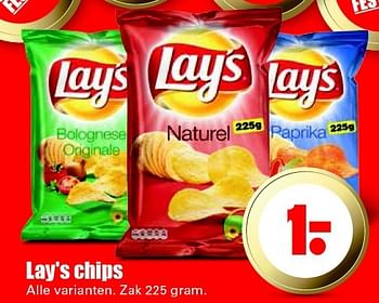 Aanbiedingen Lay`s chips - Lay's - Geldig van 17/01/2016 tot 23/01/2016 bij Lekker Doen