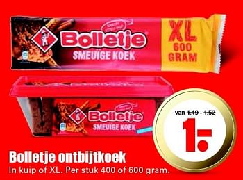 Aanbiedingen Bolletje ontbijtkoek - Bolletje - Geldig van 17/01/2016 tot 23/01/2016 bij Lekker Doen