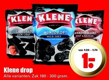 Aanbiedingen Klene drop - Klene - Geldig van 17/01/2016 tot 23/01/2016 bij Lekker Doen