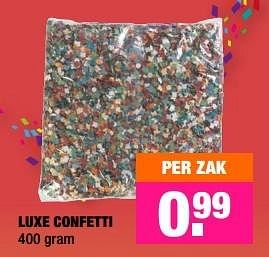 Aanbiedingen Luxe confetti - Huismerk - Big Bazar - Geldig van 18/01/2016 tot 31/01/2016 bij Big Bazar