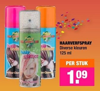 Aanbiedingen Haarverfspray diverse kleuren - Huismerk - Big Bazar - Geldig van 18/01/2016 tot 31/01/2016 bij Big Bazar