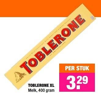 Aanbiedingen Toblerone xl - Toblerone - Geldig van 18/01/2016 tot 31/01/2016 bij Big Bazar
