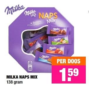 Aanbiedingen Milka naps mix - Milka - Geldig van 18/01/2016 tot 31/01/2016 bij Big Bazar