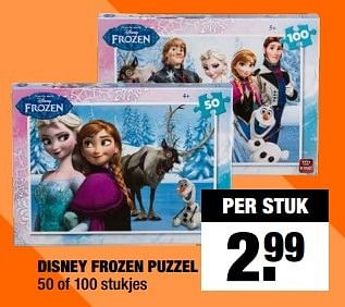 Aanbiedingen Disney frozen puzzel - Disney  Frozen - Geldig van 18/01/2016 tot 31/01/2016 bij Big Bazar