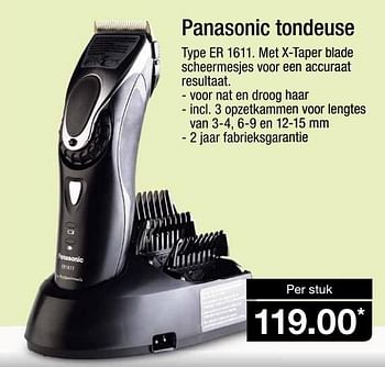 Aanbiedingen Panasonic tondeuse er 1611 - Panasonic - Geldig van 20/01/2016 tot 26/01/2016 bij Aldi