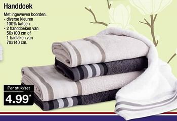 Aanbiedingen Handdoek - Huismerk - Aldi - Geldig van 20/01/2016 tot 26/01/2016 bij Aldi