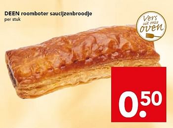 Aanbiedingen Deen roomboter saucijzenbroodje - Huismerk deen supermarkt - Geldig van 24/01/2016 tot 30/01/2016 bij Deen Supermarkten