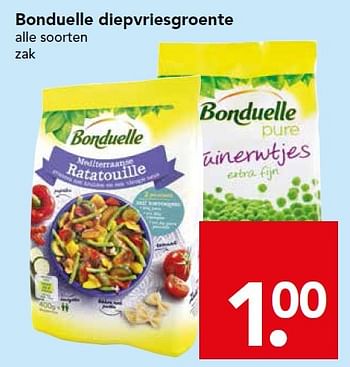 Aanbiedingen Bonduelle diepvriesgroente - Bonduelle - Geldig van 24/01/2016 tot 30/01/2016 bij Deen Supermarkten