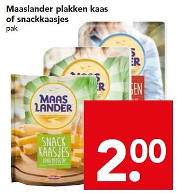 Aanbiedingen Maaslander plakken kaas of snackkaasjes - Maaslander - Geldig van 24/01/2016 tot 30/01/2016 bij Deen Supermarkten