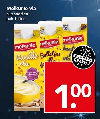 Aanbiedingen Melkunie vla - Melkunie - Geldig van 24/01/2016 tot 30/01/2016 bij Deen Supermarkten