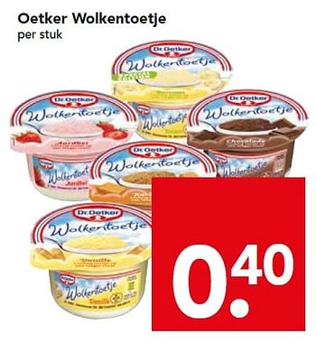 Aanbiedingen Oetker wolkentoetje - Dr. Oetker - Geldig van 24/01/2016 tot 30/01/2016 bij Deen Supermarkten