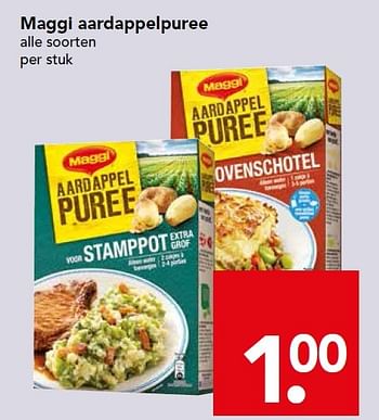 Aanbiedingen Maggi aardappelpuree - MAGGI - Geldig van 24/01/2016 tot 30/01/2016 bij Deen Supermarkten