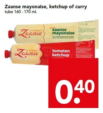 Aanbiedingen Zaanse mayonaise, ketchup of curry - Zaanse Suas - Geldig van 24/01/2016 tot 30/01/2016 bij Deen Supermarkten