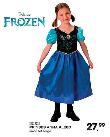 Aanbiedingen Prinses anna kleed - Disney  Frozen - Geldig van 26/01/2016 tot 23/02/2016 bij Supra Bazar