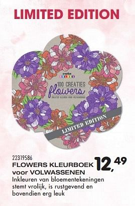 Aanbiedingen Flowers kleurboek voor volwassenen - Huismerk - Supra Bazar - Geldig van 26/01/2016 tot 23/02/2016 bij Supra Bazar