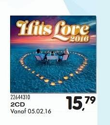 Aanbiedingen 2cd hits love 2016 - Huismerk - Supra Bazar - Geldig van 26/01/2016 tot 23/02/2016 bij Supra Bazar