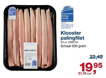 Aanbiedingen Klooster palingfilet - Klooster - Geldig van 13/01/2016 tot 26/01/2016 bij Makro