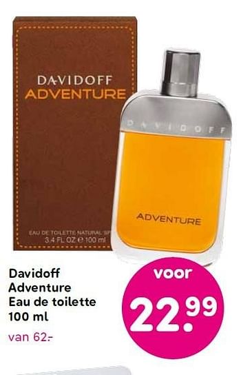 Aanbiedingen Davidoff adventure eau de toilette - Davidoff - Geldig van 18/01/2016 tot 26/01/2016 bij da