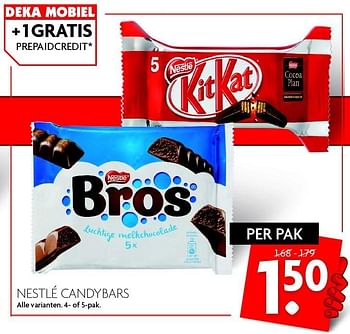 Aanbiedingen Nestlé candybars - Nestlé - Geldig van 24/01/2016 tot 30/01/2016 bij Deka Markt