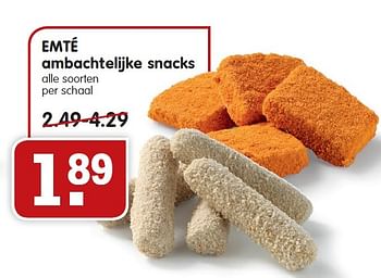 Aanbiedingen Emté ambachtelijke snacks - Huismerk - Em-té - Geldig van 24/01/2016 tot 30/01/2016 bij Em-té