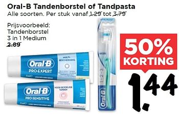 Aanbiedingen Oral-b tandenborstel of tandpasta - Oral-B - Geldig van 24/01/2016 tot 30/01/2016 bij Vomar