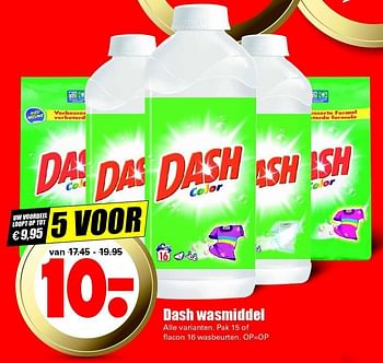 Aanbiedingen Dash wasmiddel - Dash - Geldig van 24/01/2016 tot 30/01/2016 bij Lekker Doen