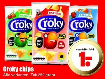 Aanbiedingen Croky chips - Croky - Geldig van 24/01/2016 tot 30/01/2016 bij Lekker Doen