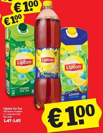 Aanbiedingen Lipton ice tea - Lipton - Geldig van 24/01/2016 tot 30/01/2016 bij Plus