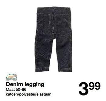 Aanbiedingen Denim legging - Huismerk - Zeeman  - Geldig van 29/01/2016 tot 02/07/2016 bij Zeeman