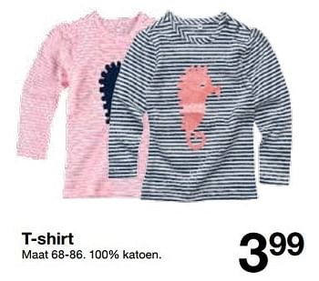 Aanbiedingen T-shirt - Huismerk - Zeeman  - Geldig van 29/01/2016 tot 02/07/2016 bij Zeeman