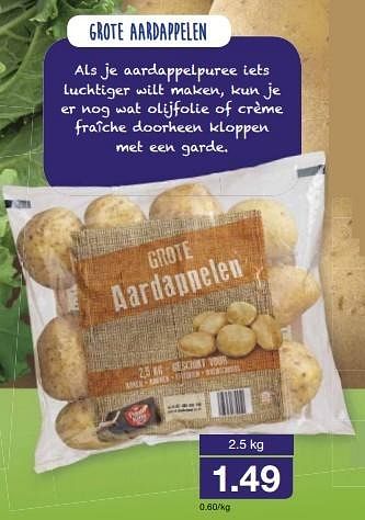 Aanbiedingen Grote aardappelen - Huismerk - Aldi - Geldig van 27/01/2016 tot 03/02/2016 bij Aldi