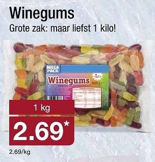 Aanbiedingen Winegums - Huismerk - Aldi - Geldig van 27/01/2016 tot 03/02/2016 bij Aldi