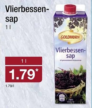 Aanbiedingen Vlierbessensap - Goldhorn - Geldig van 27/01/2016 tot 03/02/2016 bij Aldi