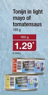 Aanbiedingen Tonijn in light mayo of tomatensaus - Huismerk - Aldi - Geldig van 27/01/2016 tot 03/02/2016 bij Aldi