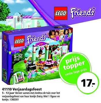 Aanbiedingen 41110 verjaardagsfeest - Lego - Geldig van 23/01/2016 tot 07/02/2016 bij Intertoys