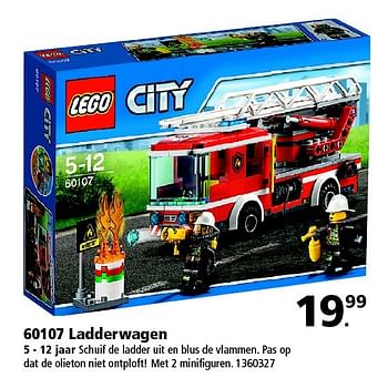 Aanbiedingen 60107 ladderwagen - Lego - Geldig van 23/01/2016 tot 07/02/2016 bij Intertoys