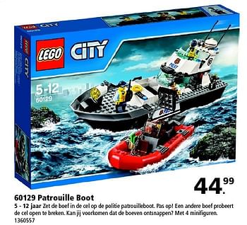 Aanbiedingen 60129 patrouille boot - Lego - Geldig van 23/01/2016 tot 07/02/2016 bij Intertoys