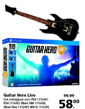 Aanbiedingen Guitar hero live - Activision - Geldig van 23/01/2016 tot 07/02/2016 bij Intertoys