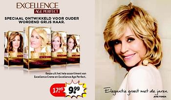 Aanbiedingen Excellence creme en excellence age perfect - L'Oreal Paris - Geldig van 26/01/2016 tot 07/02/2016 bij Kruidvat