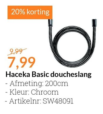 Aanbiedingen Haceka basic doucheslang - Haceka - Geldig van 01/02/2016 tot 29/02/2016 bij Sanitairwinkel
