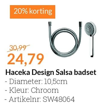Aanbiedingen Haceka design salsa badset - Haceka - Geldig van 01/02/2016 tot 29/02/2016 bij Sanitairwinkel