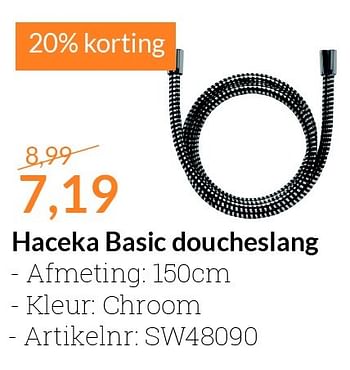 Aanbiedingen Haceka basic doucheslang - Haceka - Geldig van 01/02/2016 tot 29/02/2016 bij Sanitairwinkel